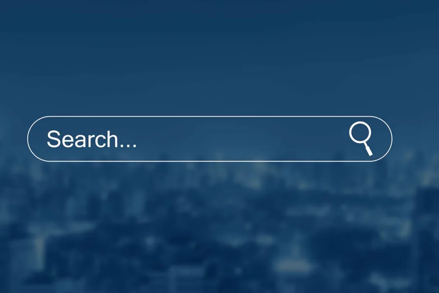 A screen search bar