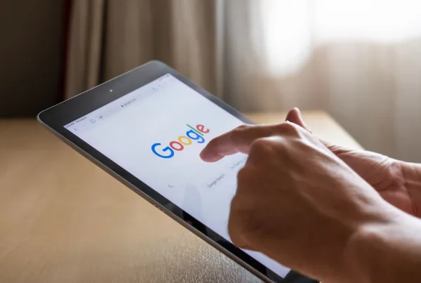 a table displaying the Google search page