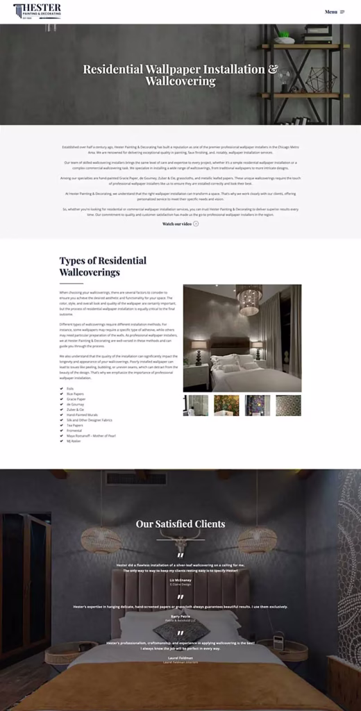 LPC-HPD-Case-Study-Services-Page Hester Painting & Decorating's website design.