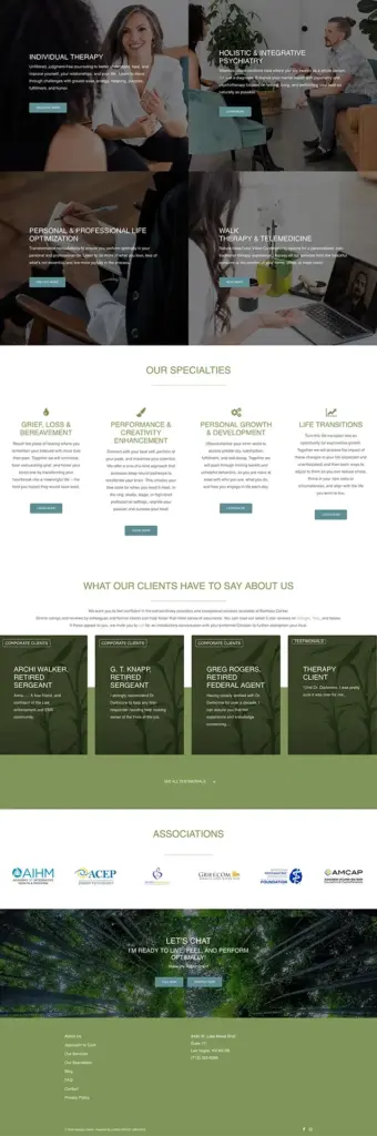 LPC Bamboo Center Home 2 A screenshot depicting the layout and UX for the Bamboo Center's website.