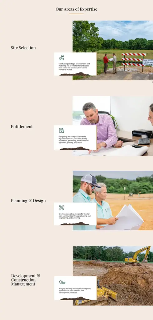 LPC Calara Areas of Expertise A screenshot of the Calara Group's website Areas of Expertise page layout.